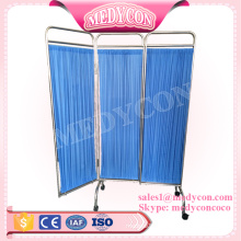 Blue color hospital bed screen curtain folding screen